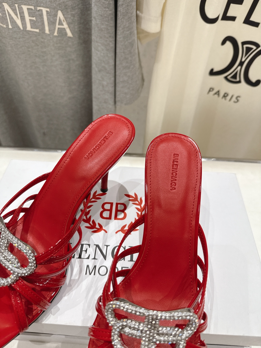 高版本出厂  BALENCIAG*巴黎世家F073 2026ss夏季新款双B字母扣高跟鞋拖鞋非常时髦一款