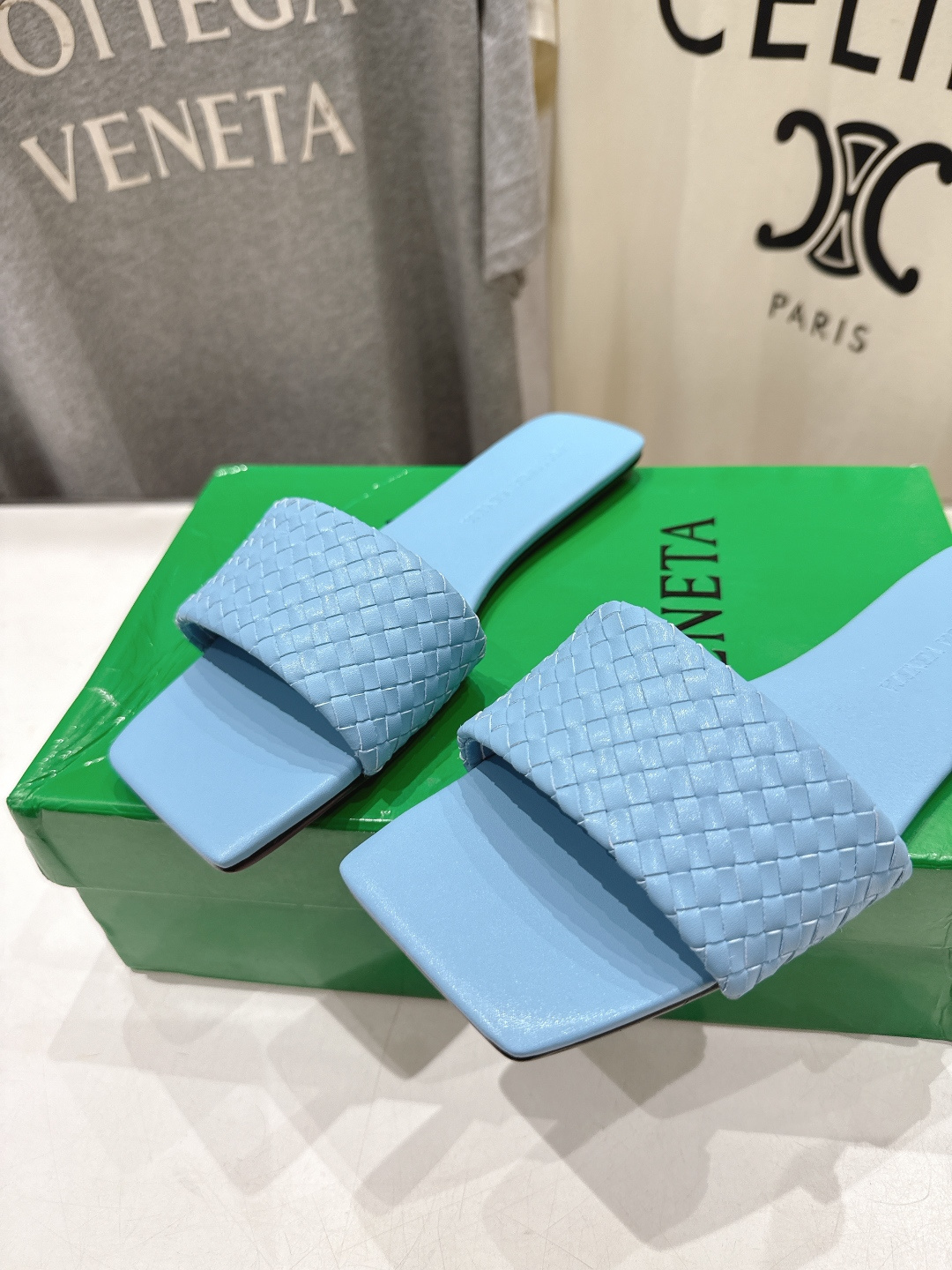 高版本出厂 Bottega Veneta/BV F065 2026ss夏季新款Parco Mule女士平