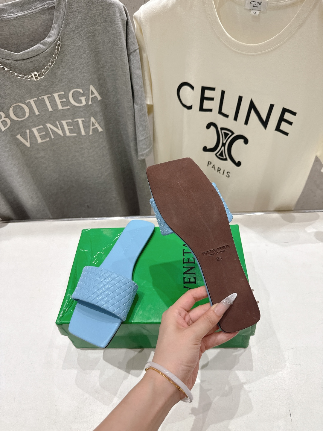 高版本出厂 Bottega Veneta/BV F065 2026ss夏季新款Parco Mule女士平