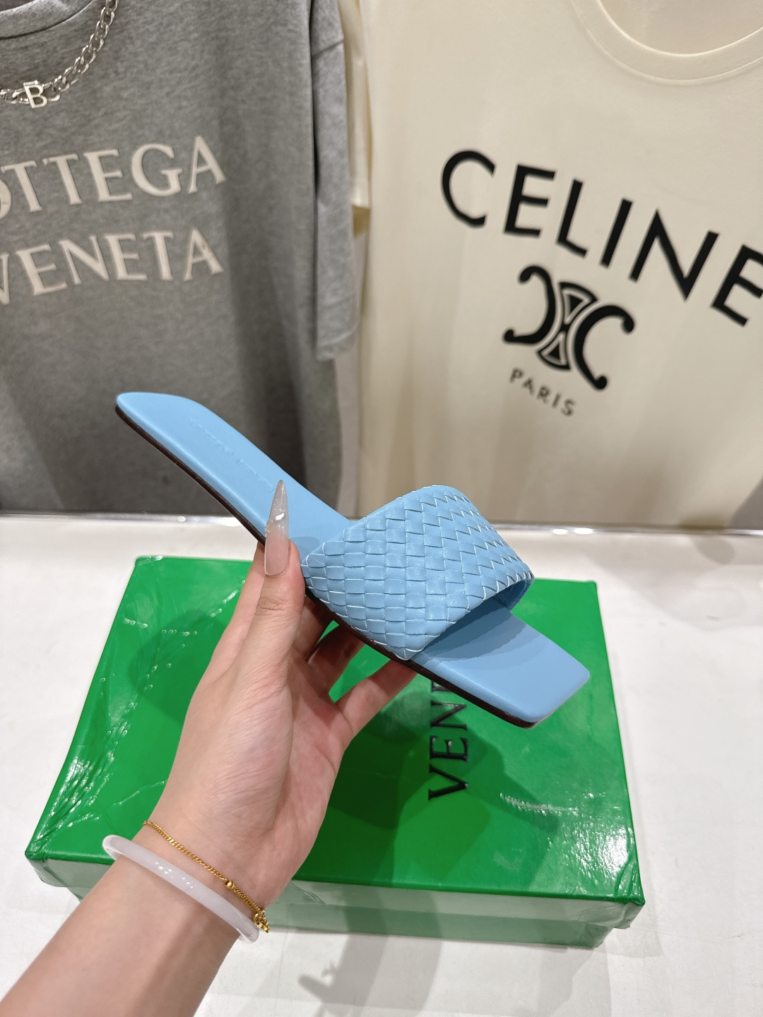 高版本出厂 Bottega Veneta/BV F065 2026ss夏季新款Parco Mule女士平