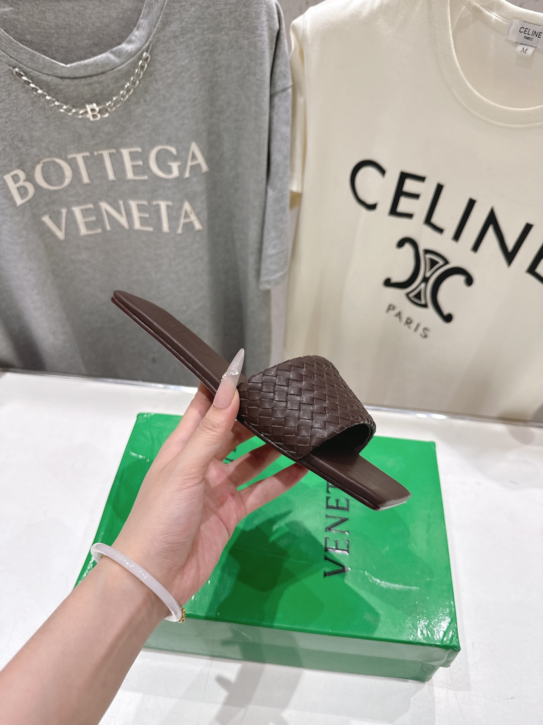 高版本出厂 Bottega Veneta/BV F065 2026ss夏季新款Parco Mule女士平