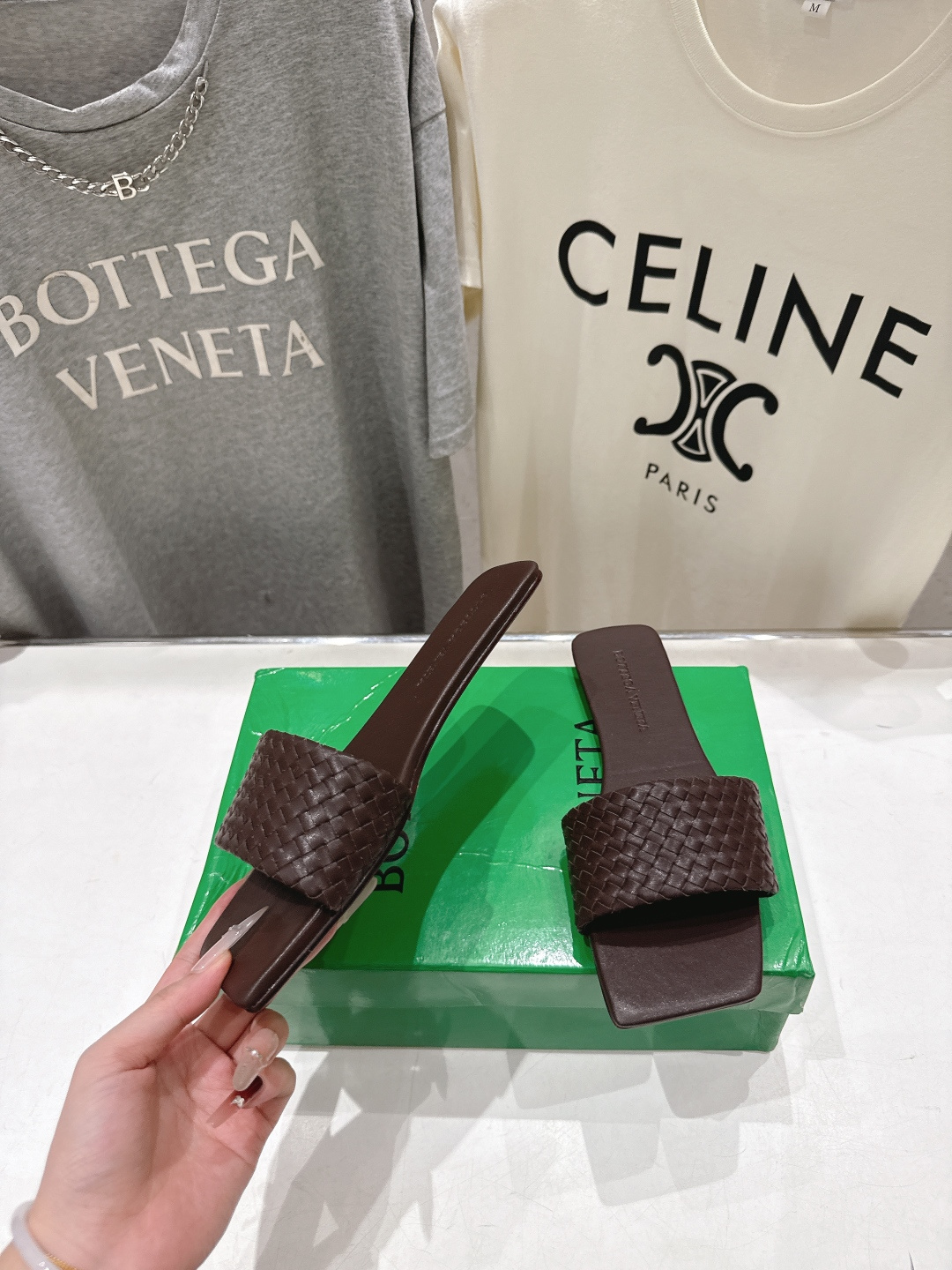 高版本出厂 Bottega Veneta/BV F065 2026ss夏季新款Parco Mule女士平