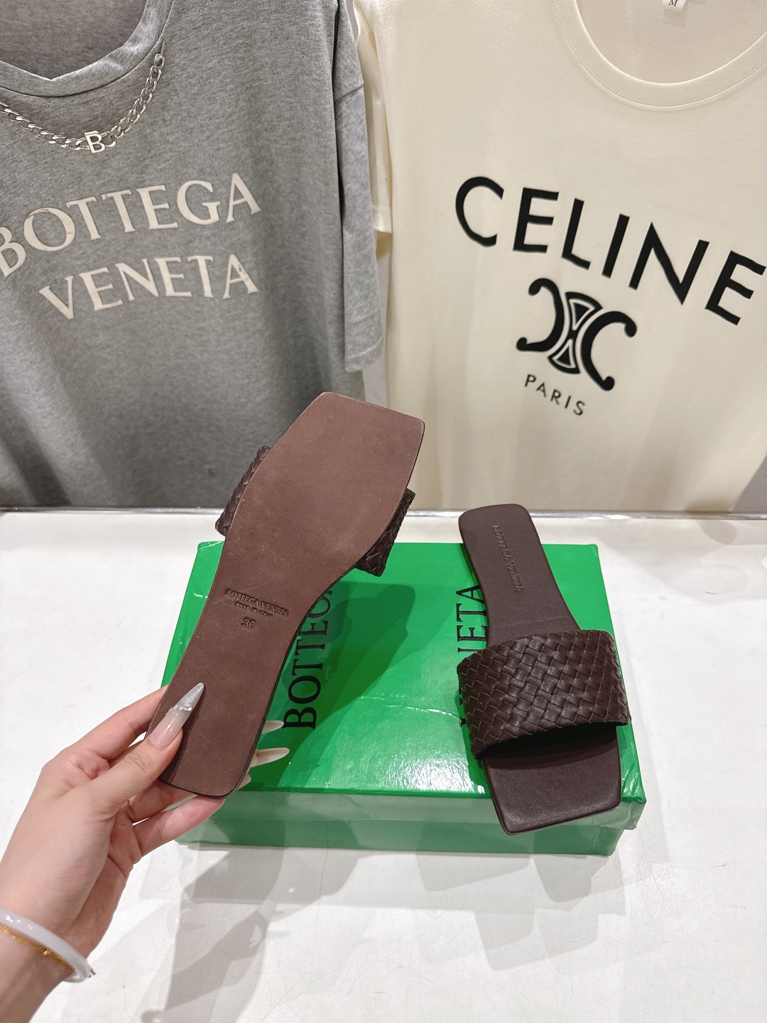 高版本出厂 Bottega Veneta/BV F065 2026ss夏季新款Parco Mule女士平