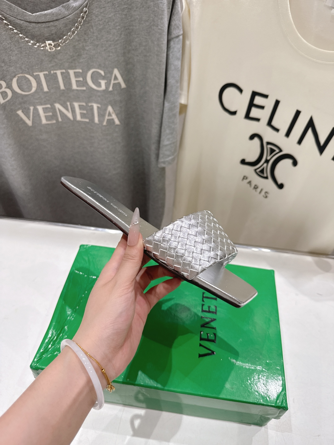 高版本出厂 Bottega Veneta/BV F065 2026ss夏季新款Parco Mule女士平