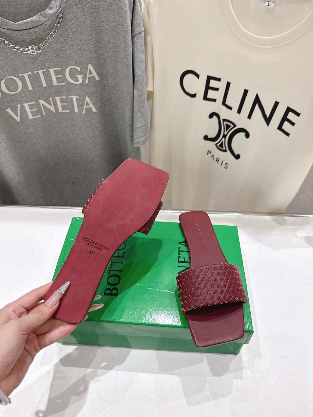 高版本出厂 Bottega Veneta/BV F065 2026ss夏季新款Parco Mule女士平