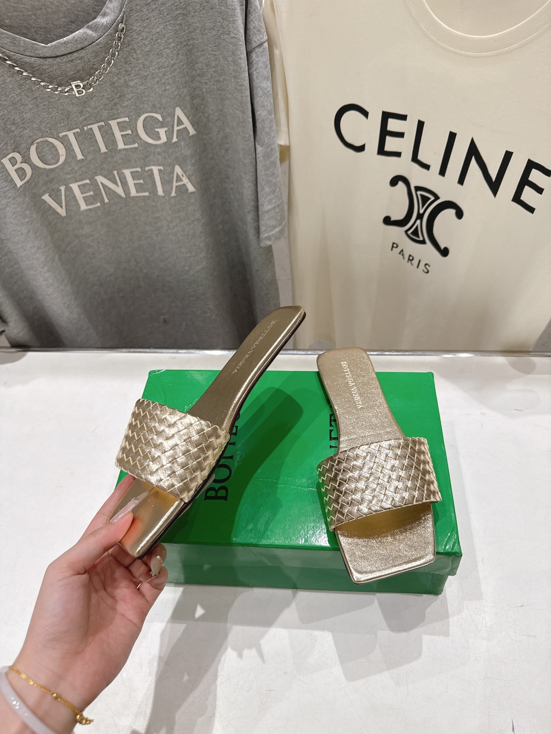 高版本出厂 Bottega Veneta/BV F065 2026ss夏季新款Parco Mule女士平
