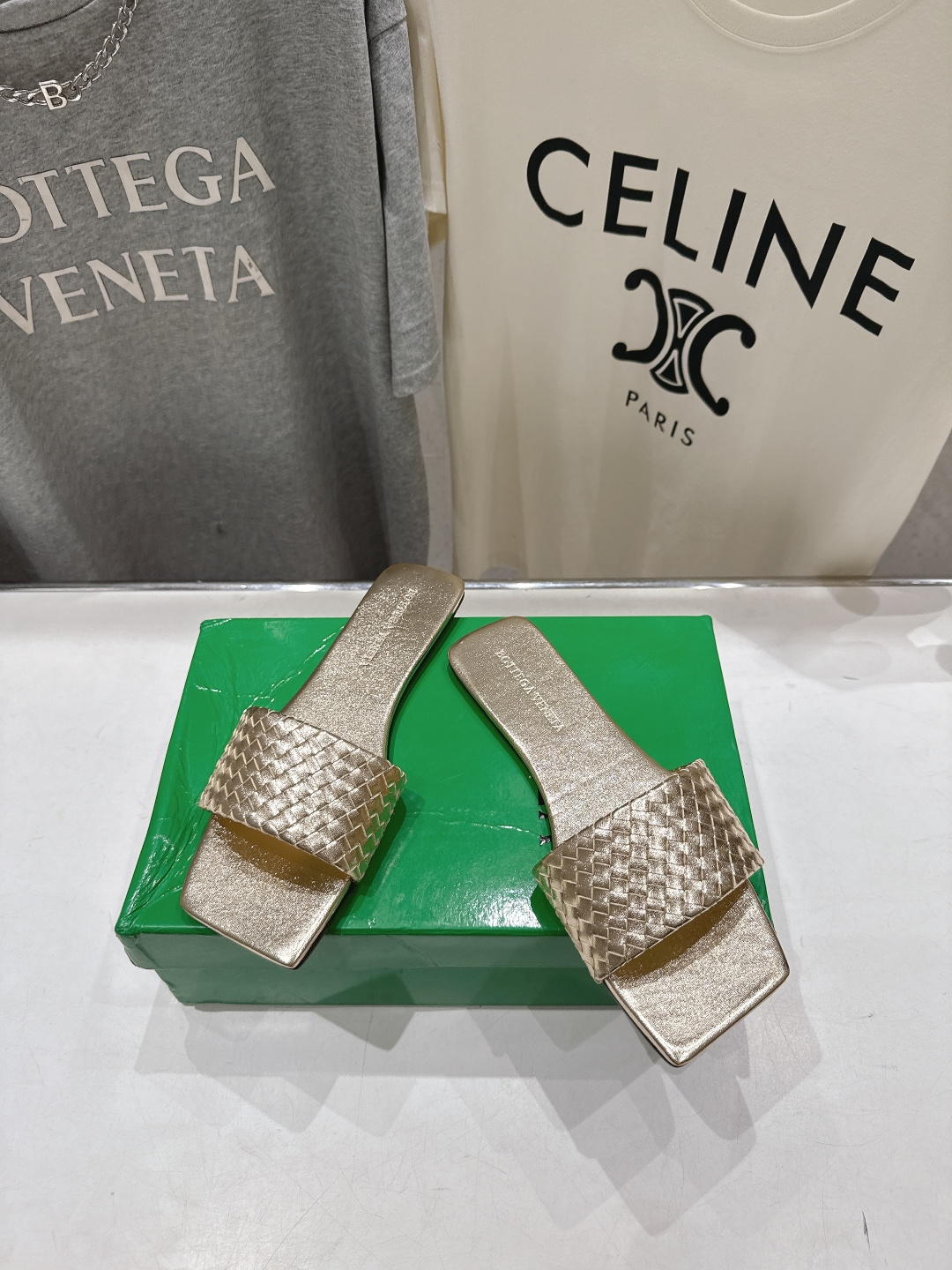 高版本出厂 Bottega Veneta/BV F065 2026ss夏季新款Parco Mule女士平