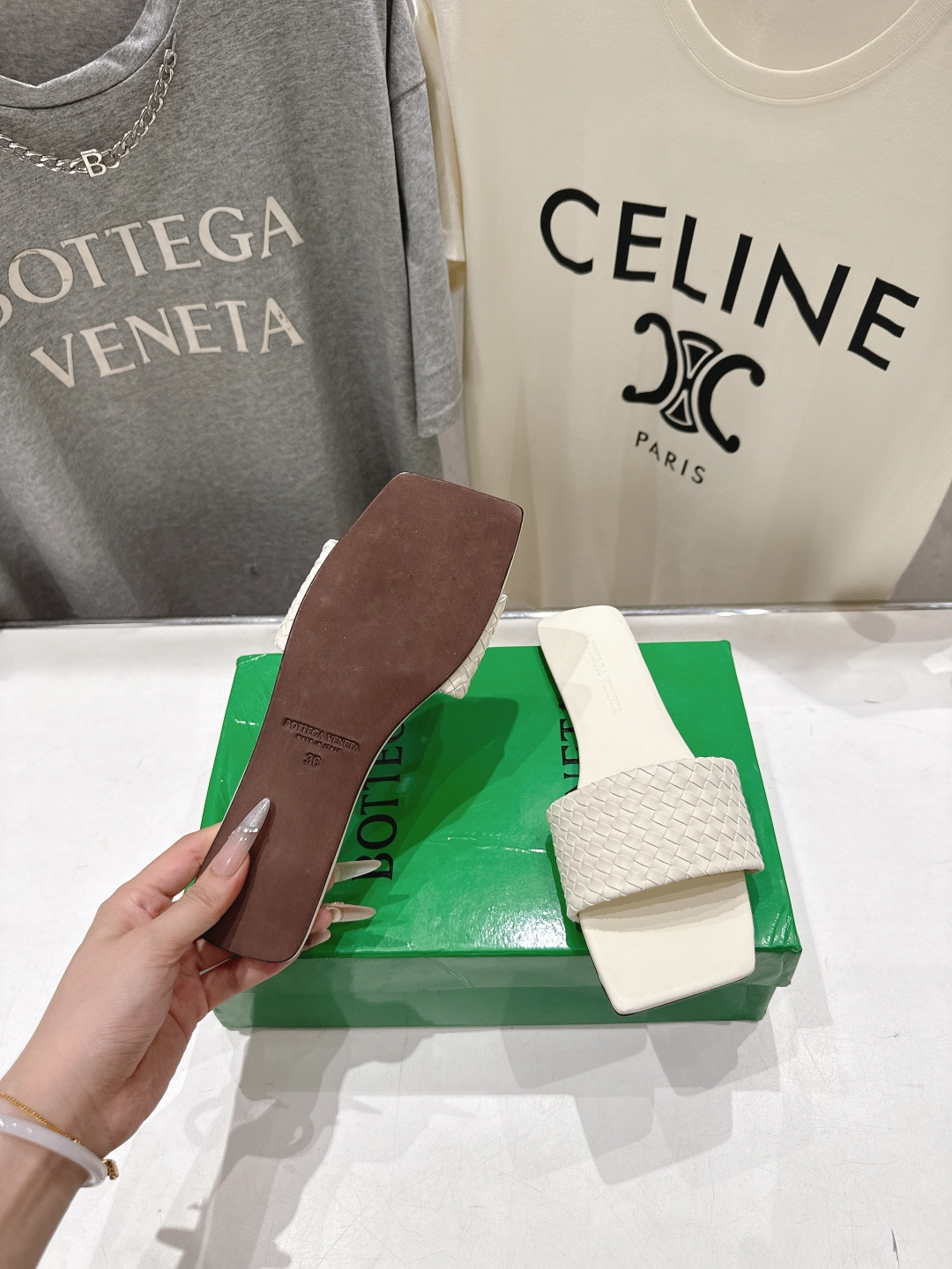 高版本出厂 Bottega Veneta/BV F065 2026ss夏季新款Parco Mule女士平