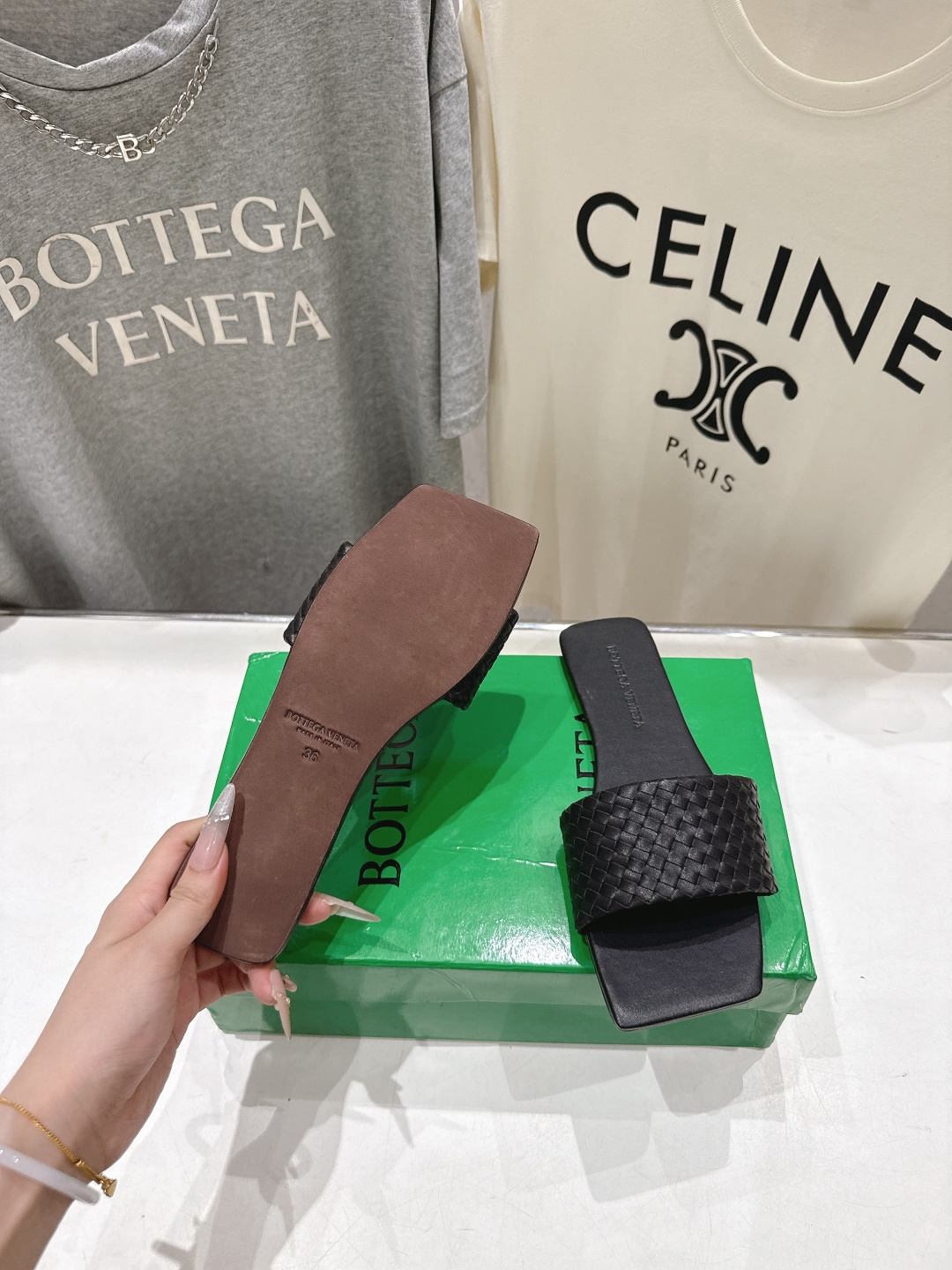 高版本出厂 Bottega Veneta/BV F065 2026ss夏季新款Parco Mule女士平