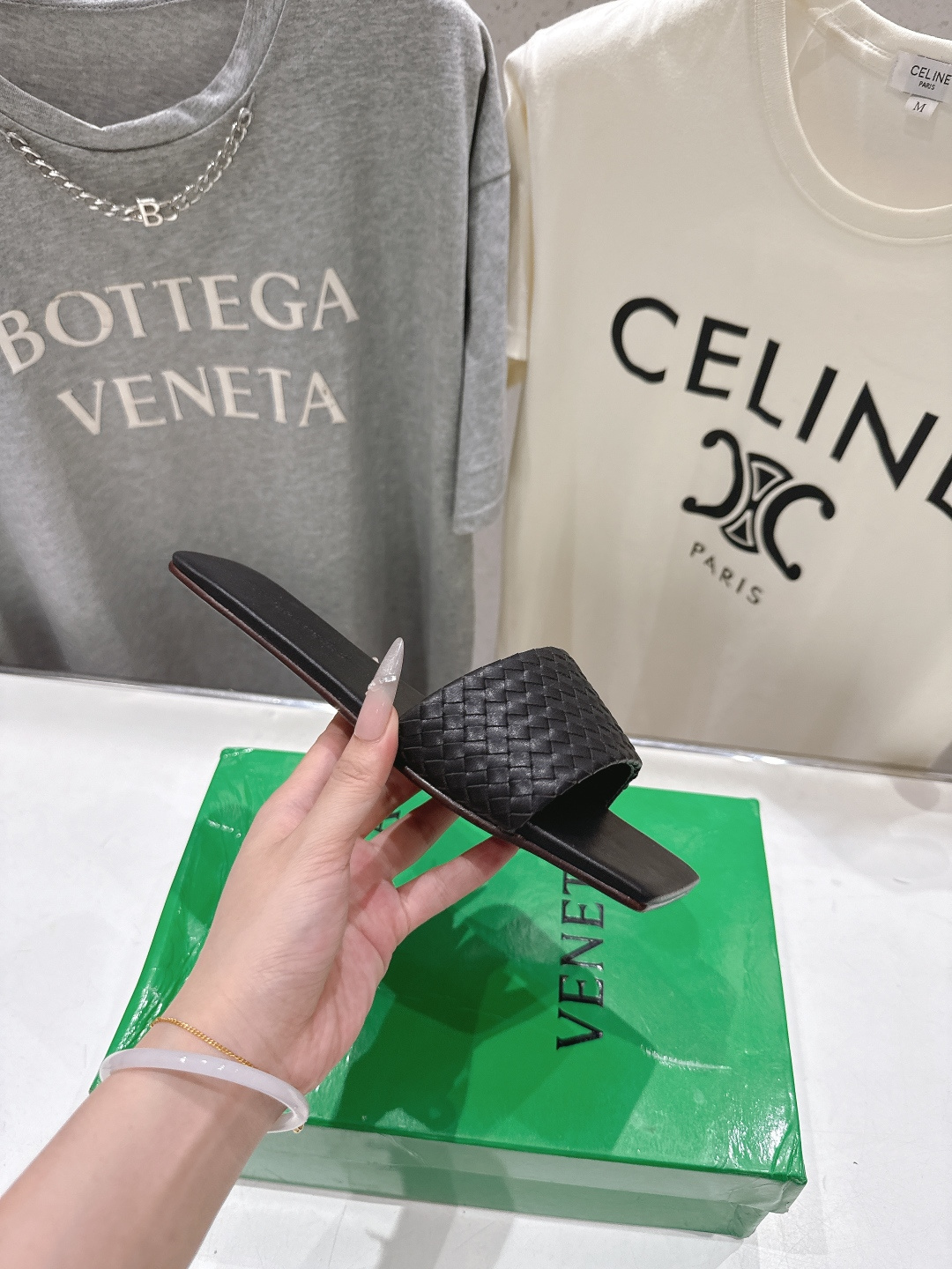 高版本出厂 Bottega Veneta/BV F065 2026ss夏季新款Parco Mule女士平