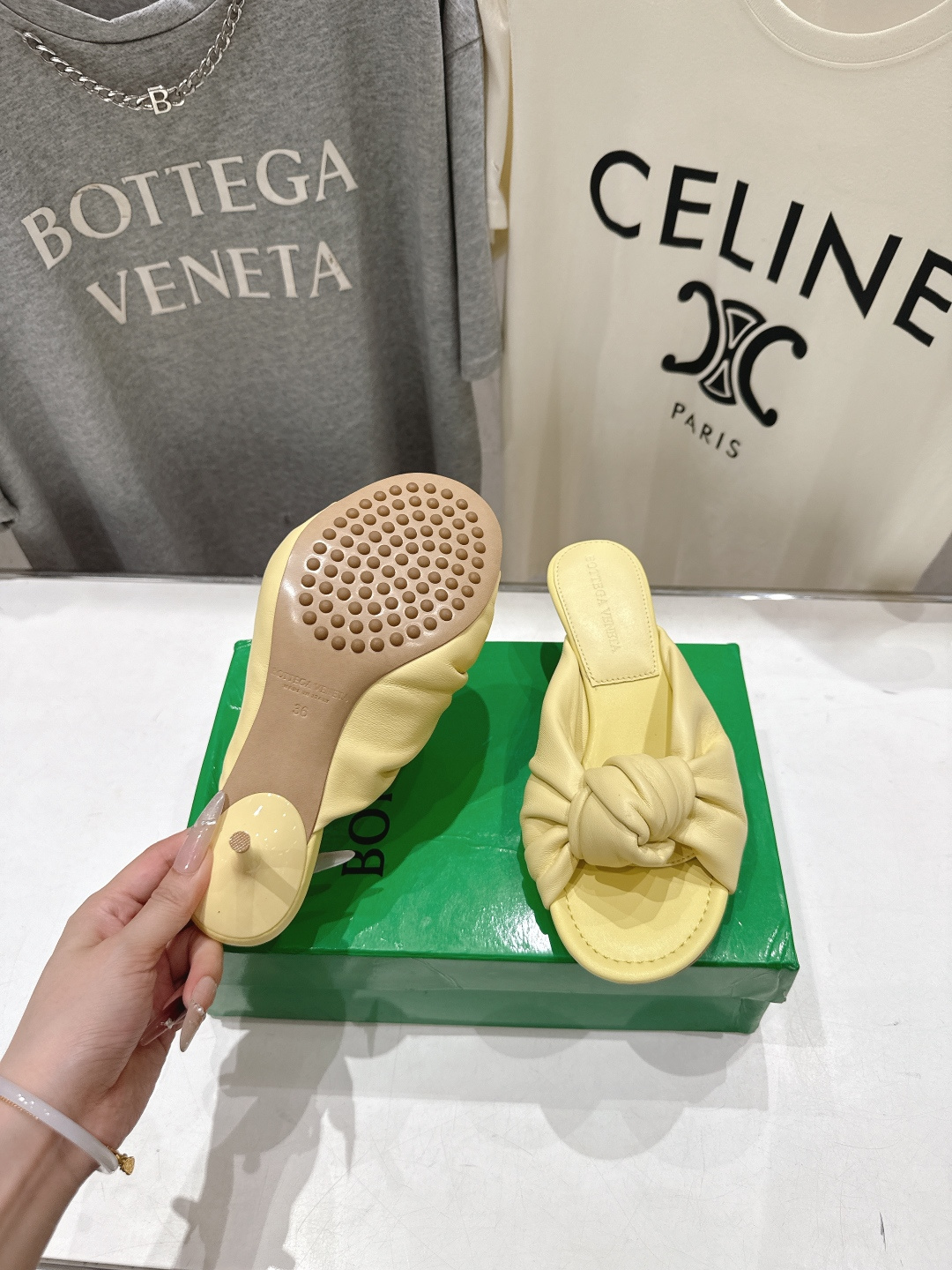 高版本出厂 Bottega Veneta/BV F065 2026ss夏季新款Parco Mule女士打