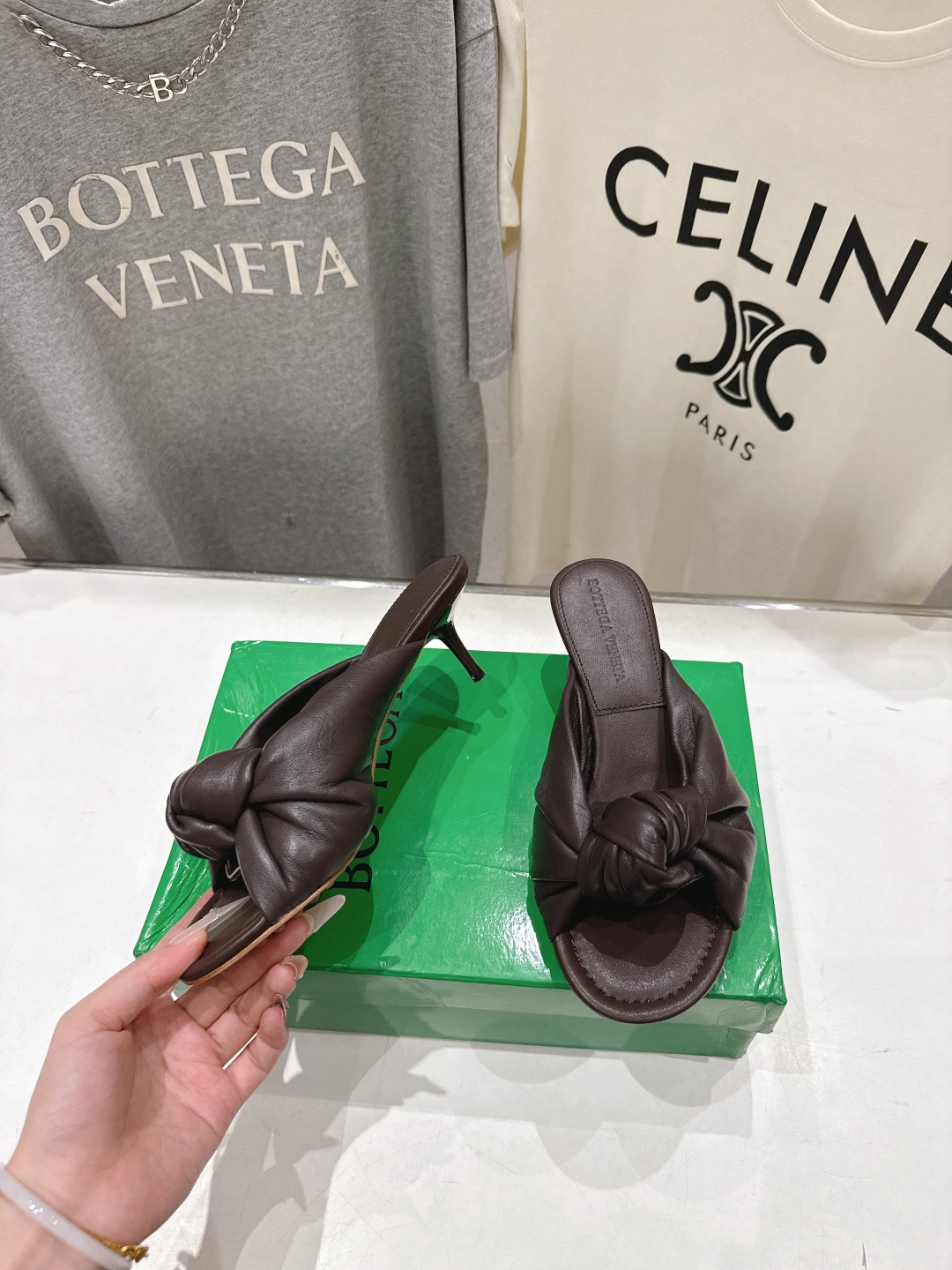 高版本出厂 Bottega Veneta/BV F065 2026ss夏季新款Parco Mule女士打