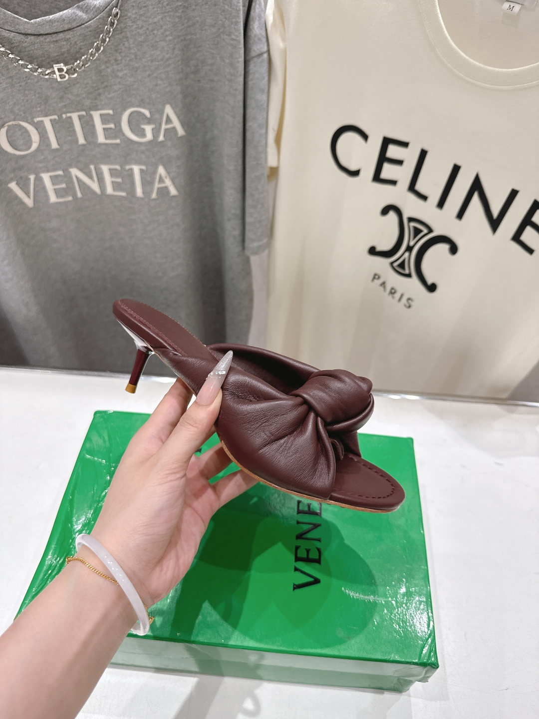高版本出厂 Bottega Veneta/BV F065 2026ss夏季新款Parco Mule女士打