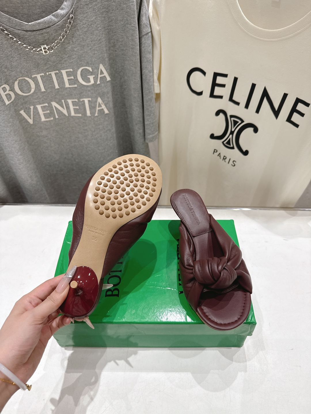 高版本出厂 Bottega Veneta/BV F065 2026ss夏季新款Parco Mule女士打