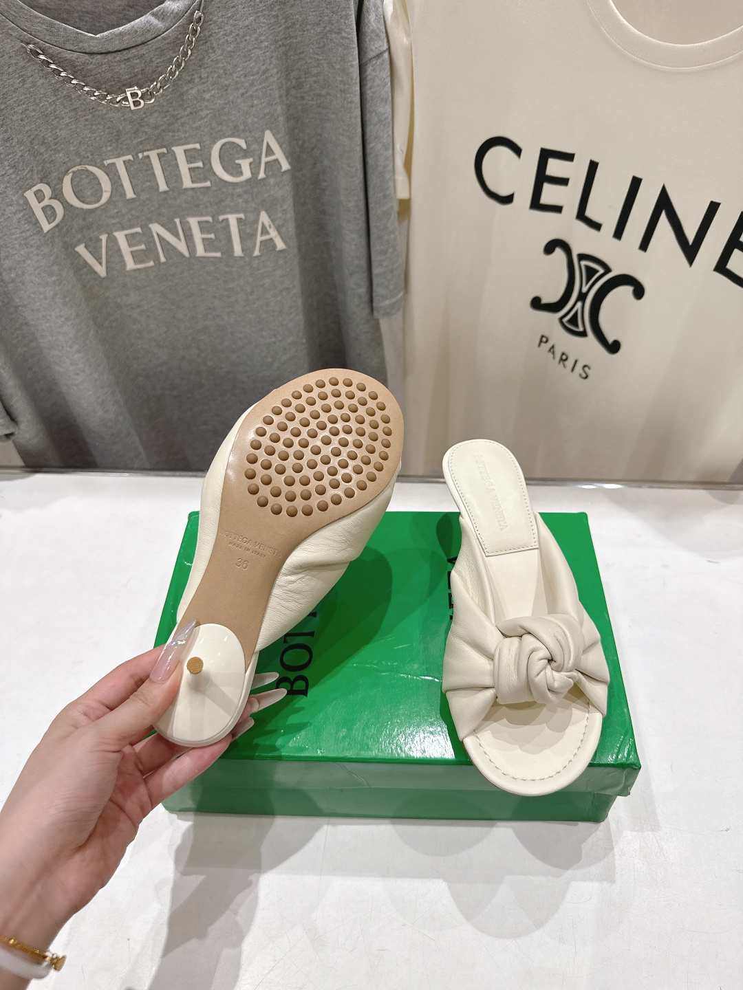 高版本出厂 Bottega Veneta/BV F065 2026ss夏季新款Parco Mule女士打
