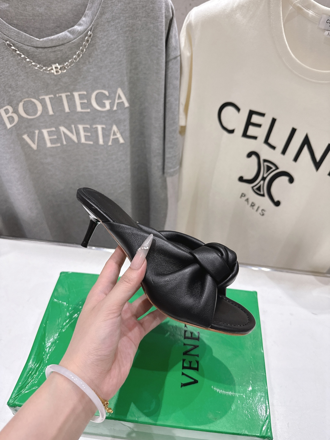 高版本出厂 Bottega Veneta/BV F065 2026ss夏季新款Parco Mule女士打