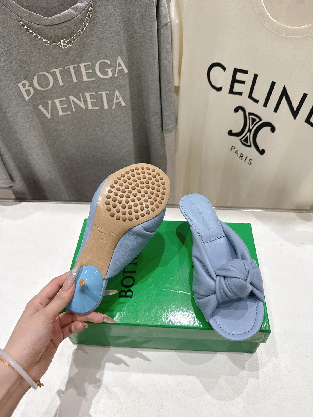 高版本出厂 Bottega Veneta/BV F065 2026ss夏季新款Parco Mule女士打