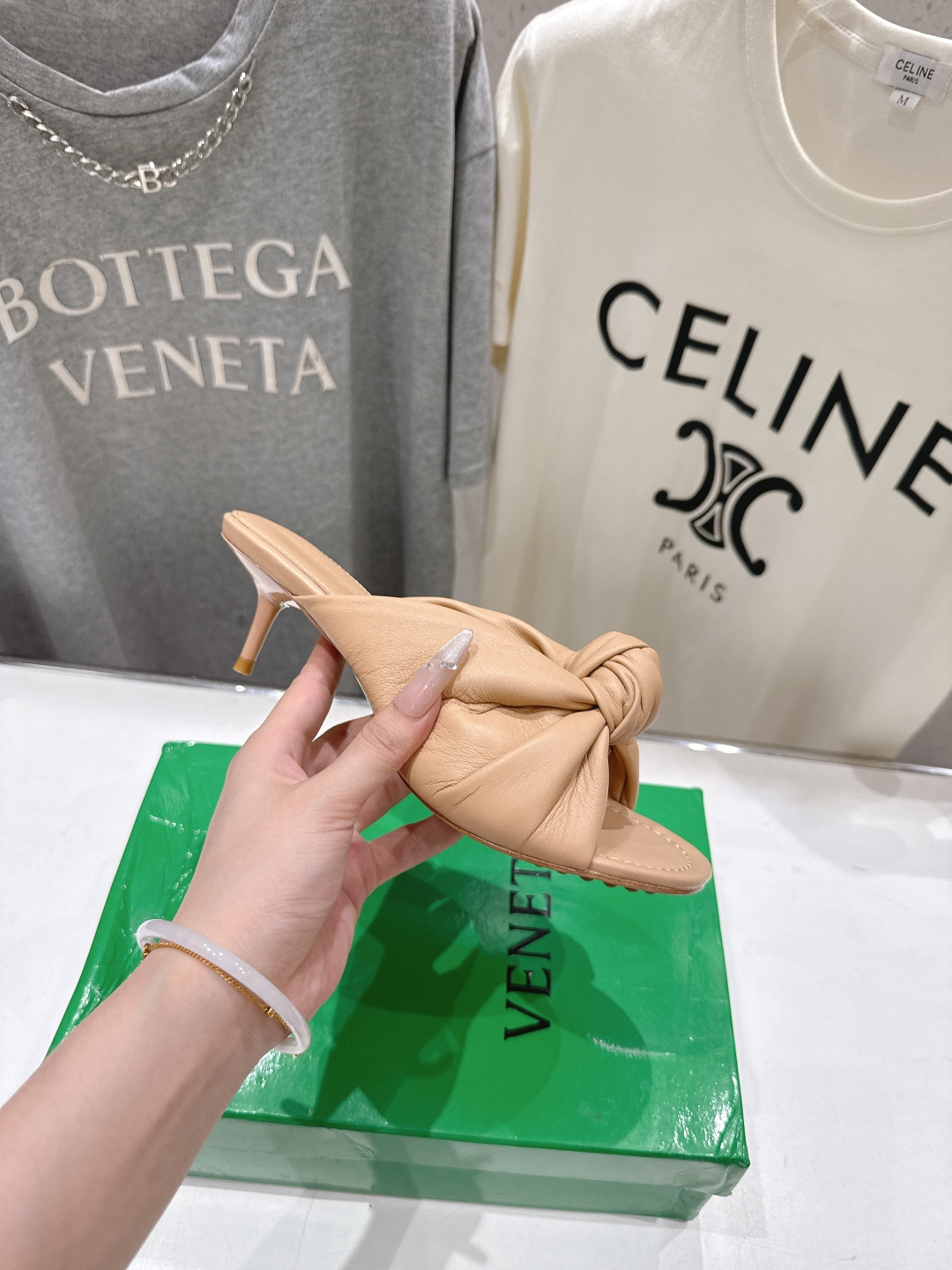 高版本出厂 Bottega Veneta/BV F065 2026ss夏季新款Parco Mule女士打