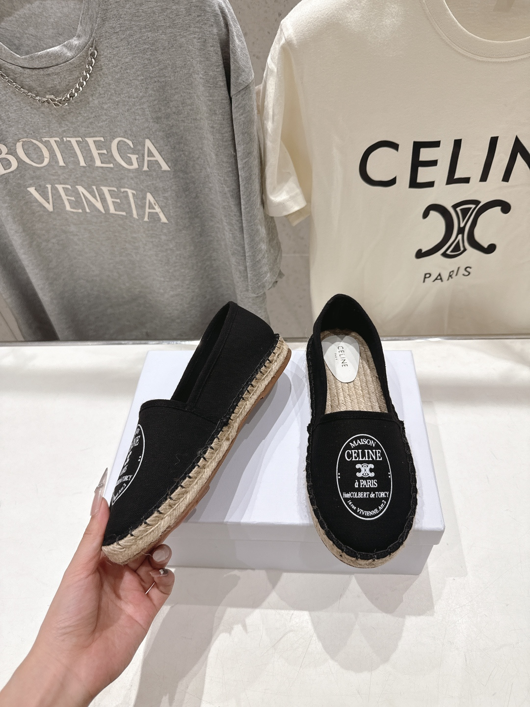 高版本出厂 Celine*塞琳F035 2026ss新款麻绳底渔夫鞋厚底系带休闲鞋帆布鞋，高级感十足鞋头