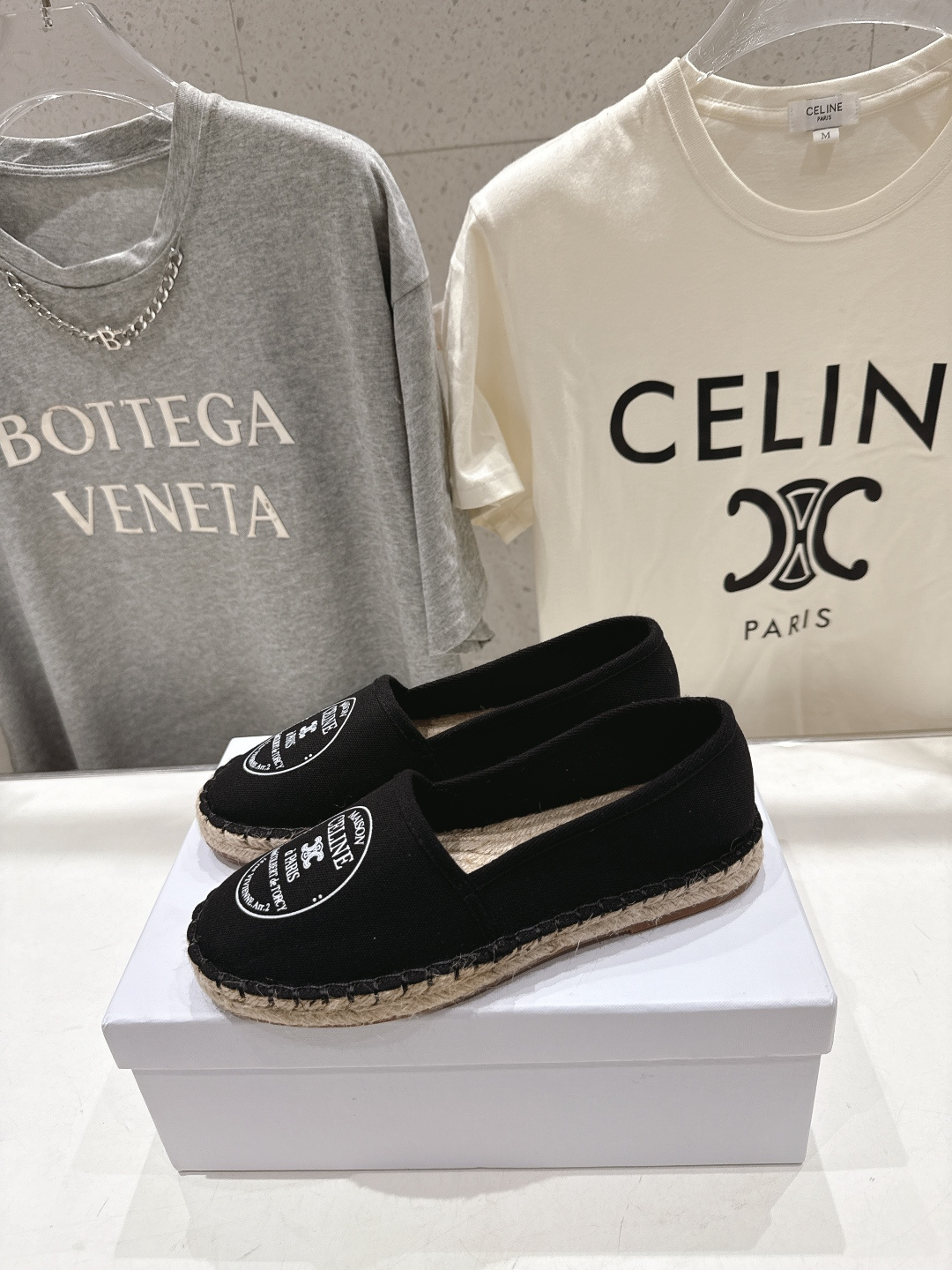 高版本出厂 Celine*塞琳F035 2026ss新款麻绳底渔夫鞋厚底系带休闲鞋帆布鞋，高级感十足鞋头