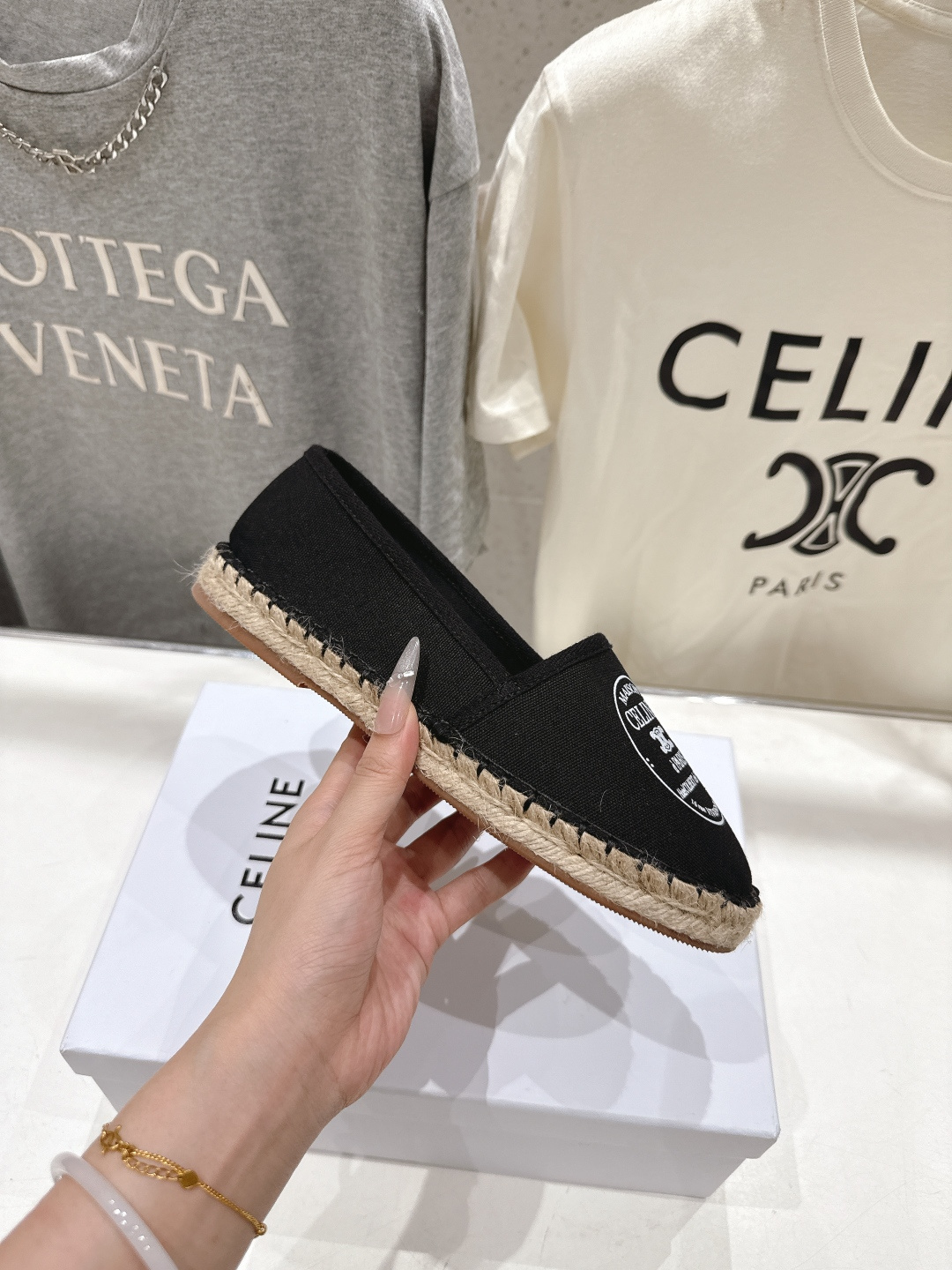 高版本出厂 Celine*塞琳F035 2026ss新款麻绳底渔夫鞋厚底系带休闲鞋帆布鞋，高级感十足鞋头