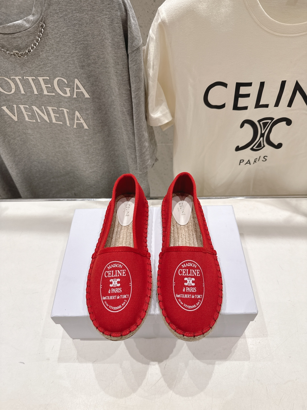 高版本出厂 Celine*塞琳F035 2026ss新款麻绳底渔夫鞋厚底系带休闲鞋帆布鞋，高级感十足鞋头