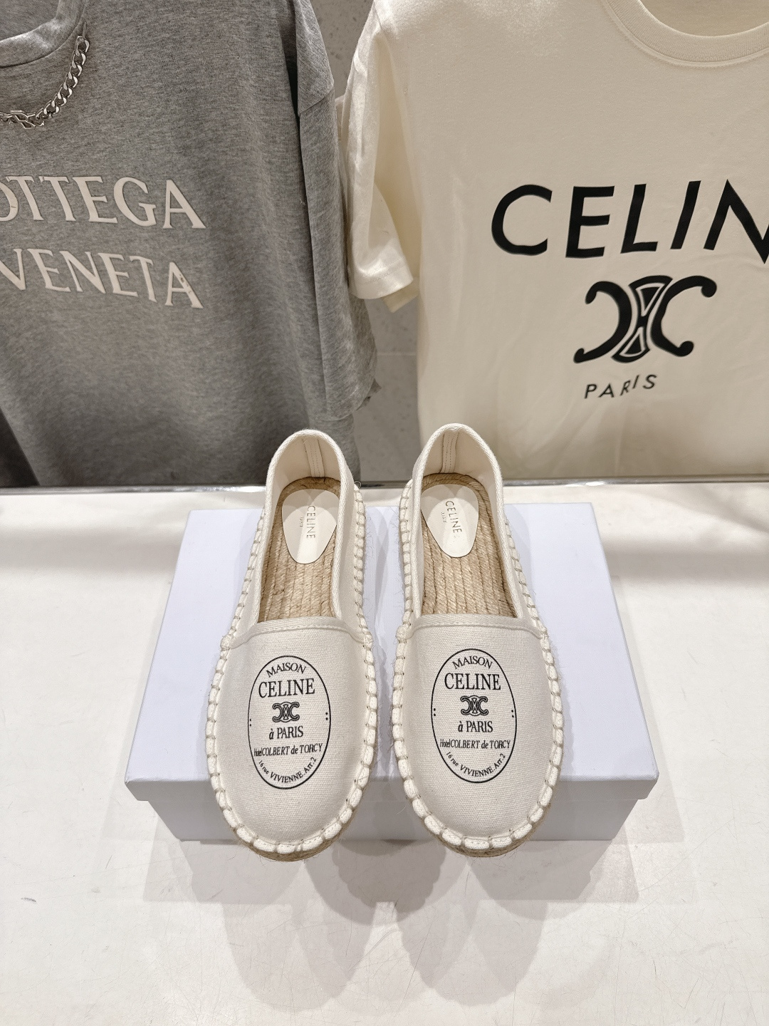 高版本出厂 Celine*塞琳F035 2026ss新款麻绳底渔夫鞋厚底系带休闲鞋帆布鞋，高级感十足鞋头