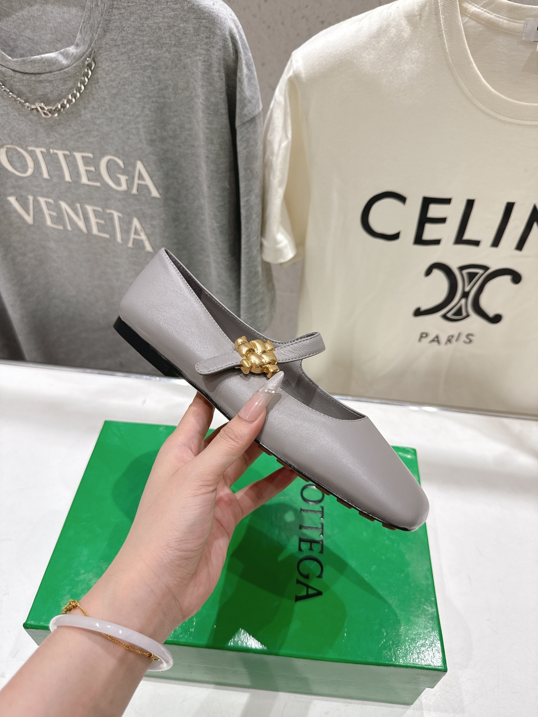 高版本出厂Bottega Veneta/BV F065 2026ss新款玛丽珍平底鞋乐福鞋 高定的配色 