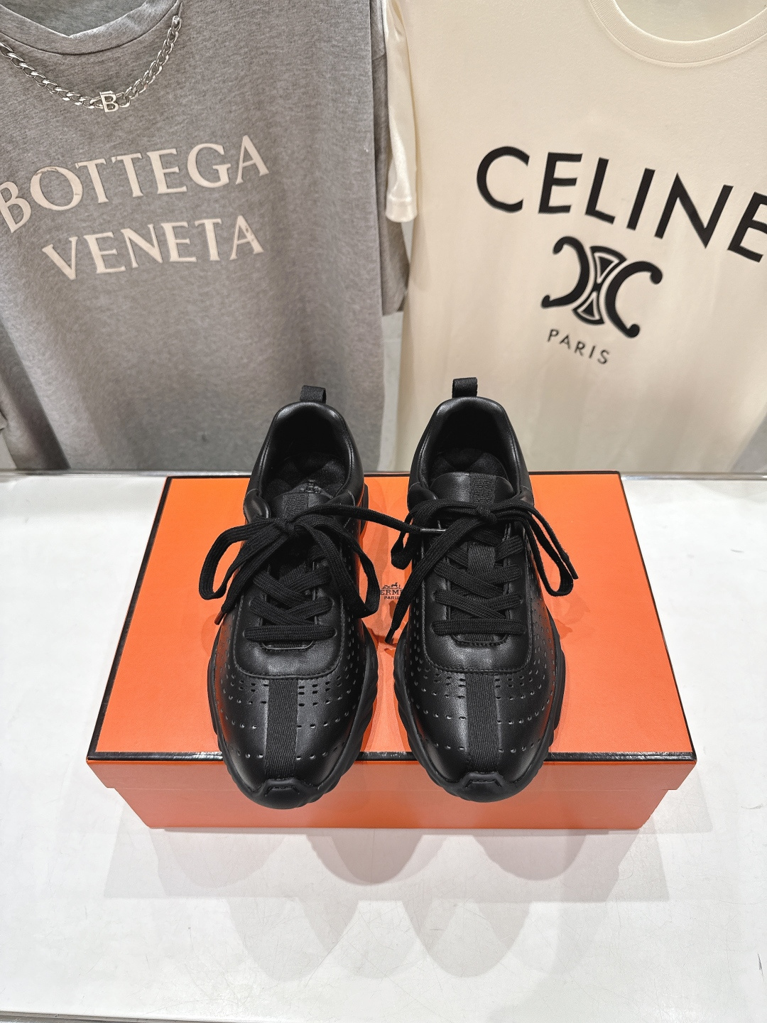 高版本出厂 男码+10   Hermes/爱马仕H家F015 26ss新款情侣运动鞋休闲鞋跑步鞋～市场顶