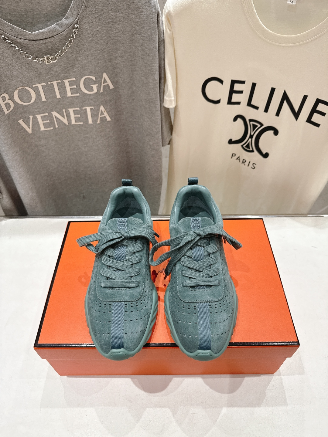 高版本出厂    Hermes/爱马仕H家F015 26ss新款运动鞋休闲鞋跑步鞋～市场顶级版本经典运动