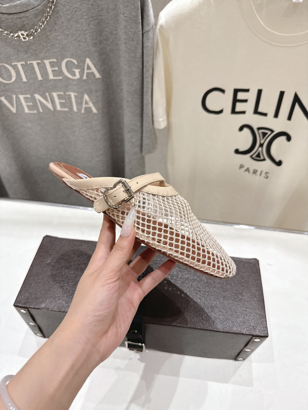 高版本出厂 独家新品 Alaia 阿莱亚26ss/新款网面平底鞋芭蕾舞鞋 最近超火的一款网面平底鞋章小蕙