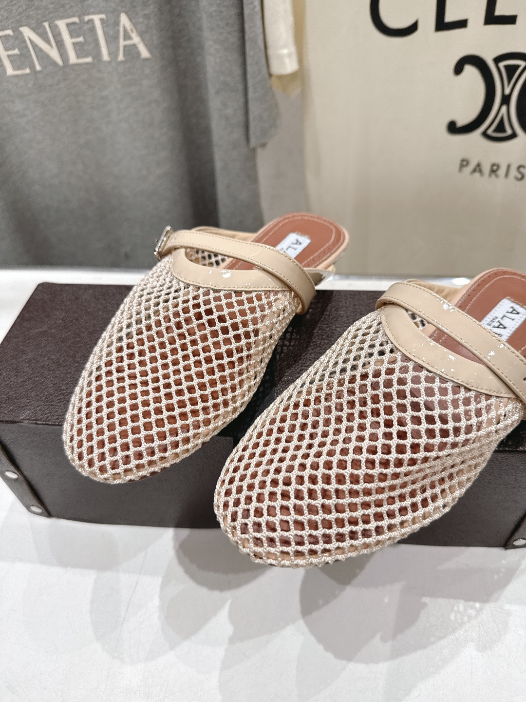高版本出厂 独家新品 Alaia 阿莱亚26ss/新款网面平底鞋芭蕾舞鞋 最近超火的一款网面平底鞋章小蕙