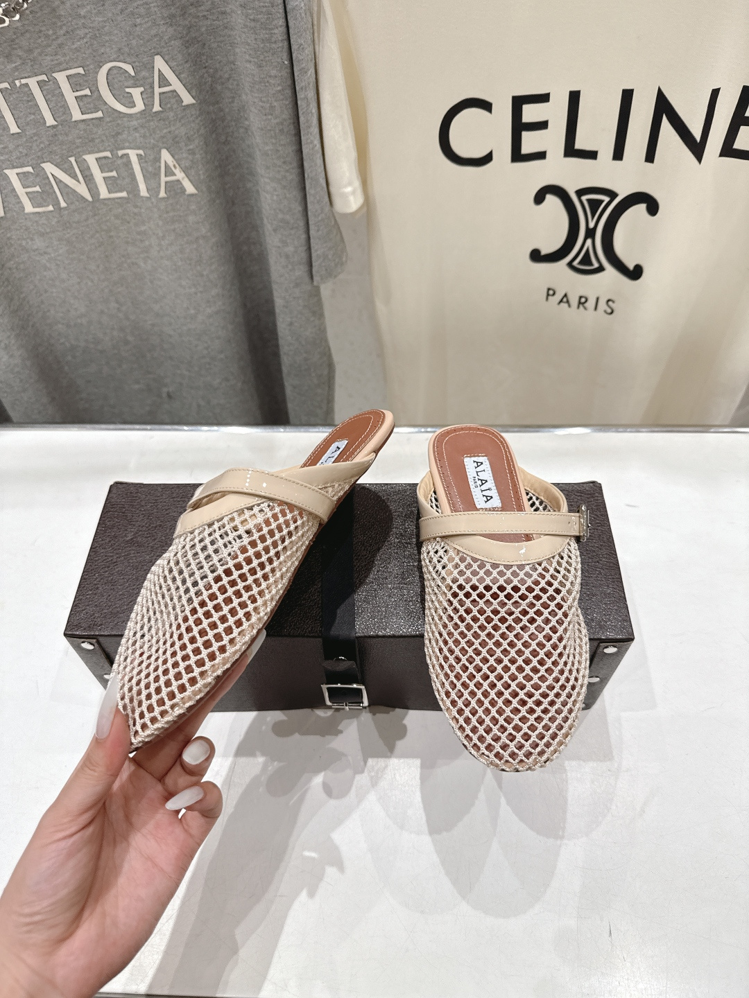 高版本出厂 独家新品 Alaia 阿莱亚26ss/新款网面平底鞋芭蕾舞鞋 最近超火的一款网面平底鞋章小蕙