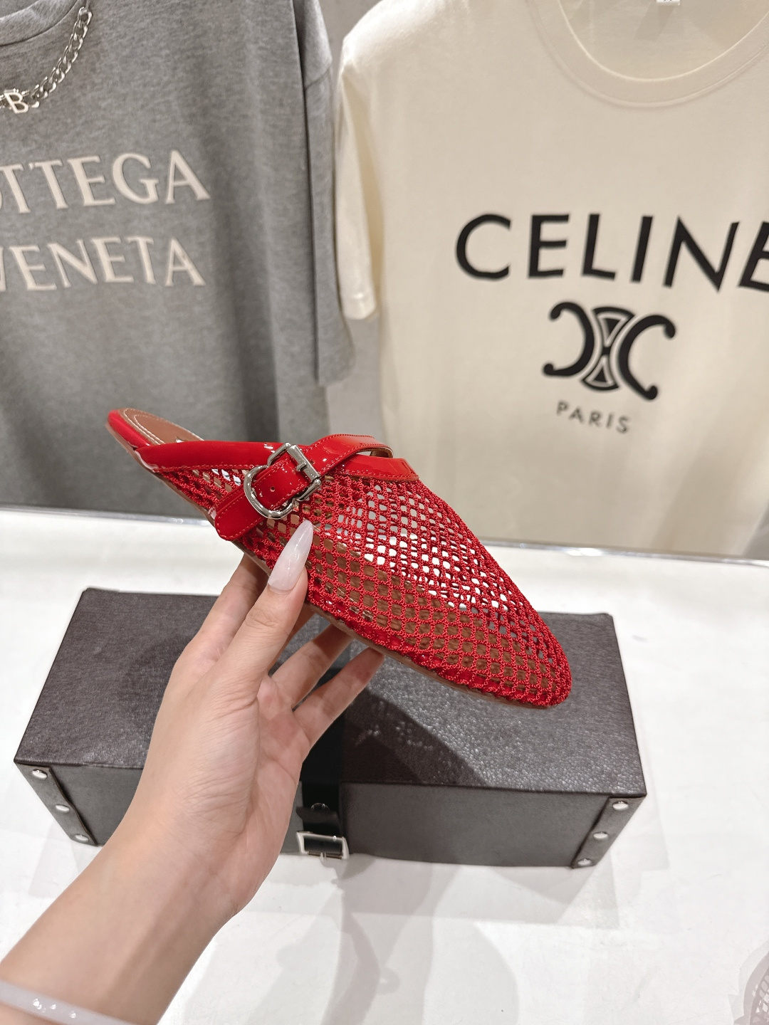 高版本出厂 独家新品 Alaia F027 阿莱亚26ss/新款网面平底鞋芭蕾舞鞋 最近超火的一款网面平