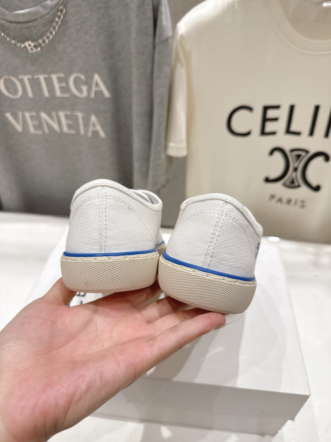 高版本出厂  Celine* 赛琳F035 2026ss走秀新款小白鞋帆布鞋休闲鞋，明星同款思琳明星同款