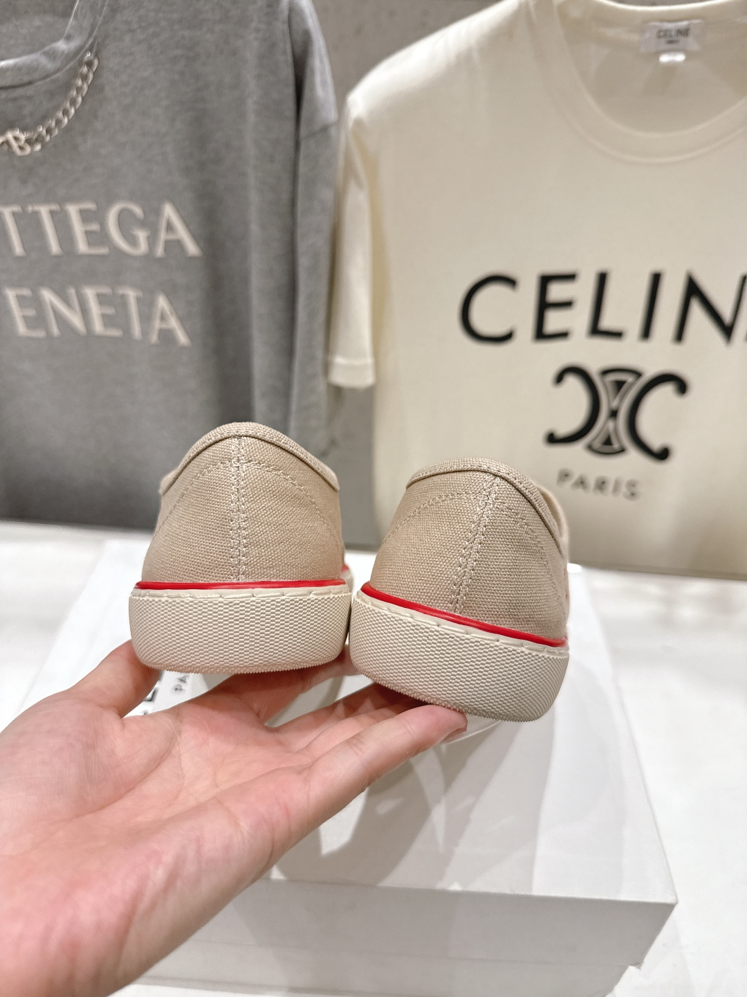 高版本出厂  Celine* 赛琳F035 2026ss走秀新款小白鞋帆布鞋休闲鞋，明星同款思琳明星同款