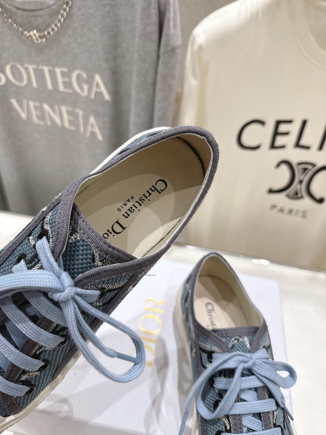 高版本出厂 薄底  Dior* 迪奥D家Walk'n系列F019 老花 刺绣 厚底帆布鞋 休闲运动鞋原版
