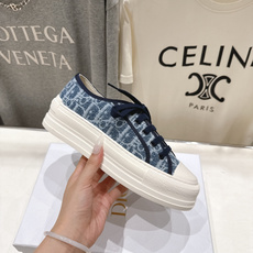 高版本出厂 厚底 Dior* 迪奥D家Walk'n系列F019 老花 刺绣 厚底帆布鞋 休闲运动鞋原版 高版本出厂 厚底 Dior* 迪奥D家Walk'n系列F019 老花 刺绣 厚底帆布鞋 休闲运动鞋原版