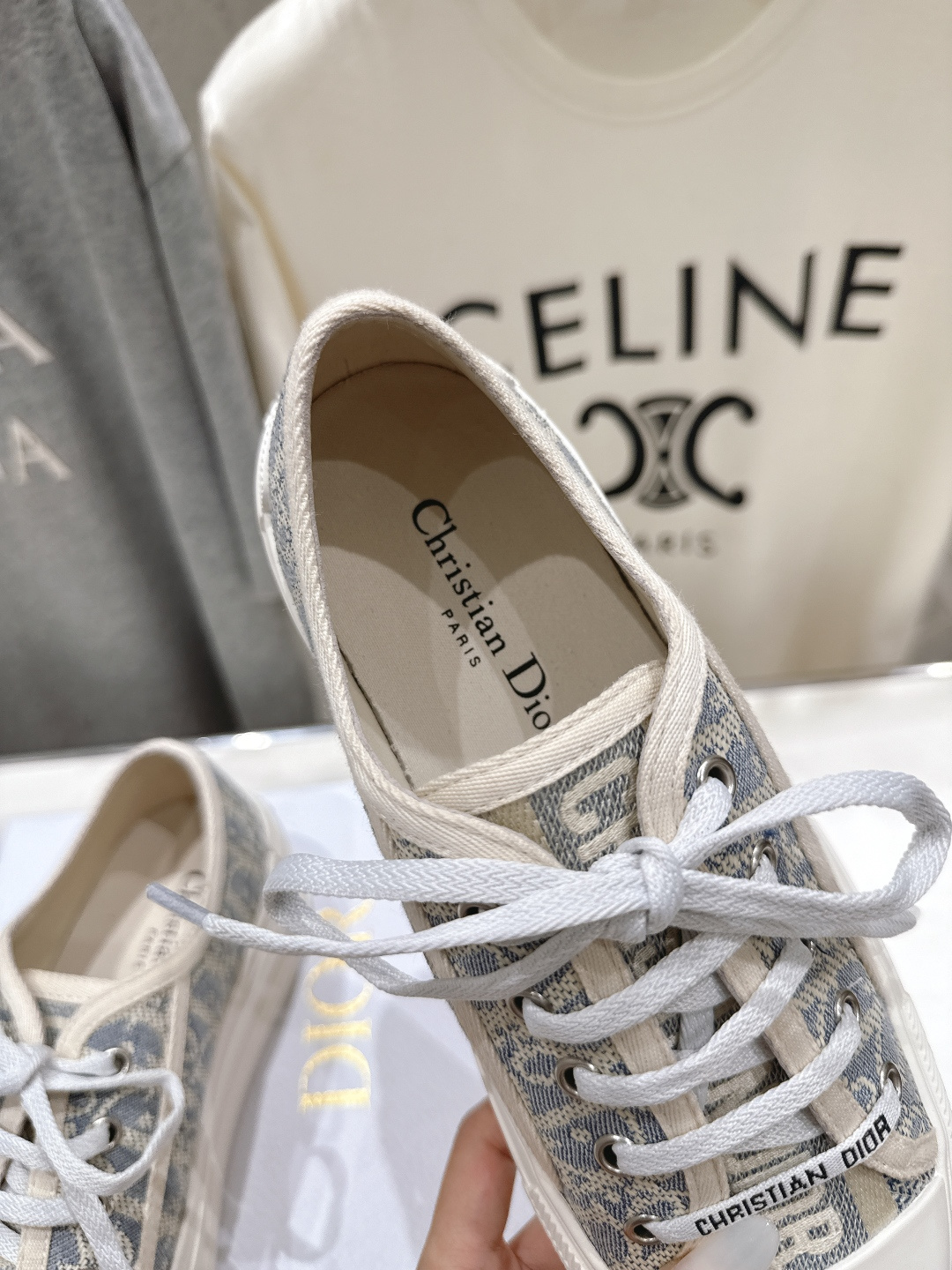 高版本出厂 厚底  Dior* 迪奥D家Walk'n系列F019 老花 刺绣 厚底帆布鞋 休闲运动鞋原版