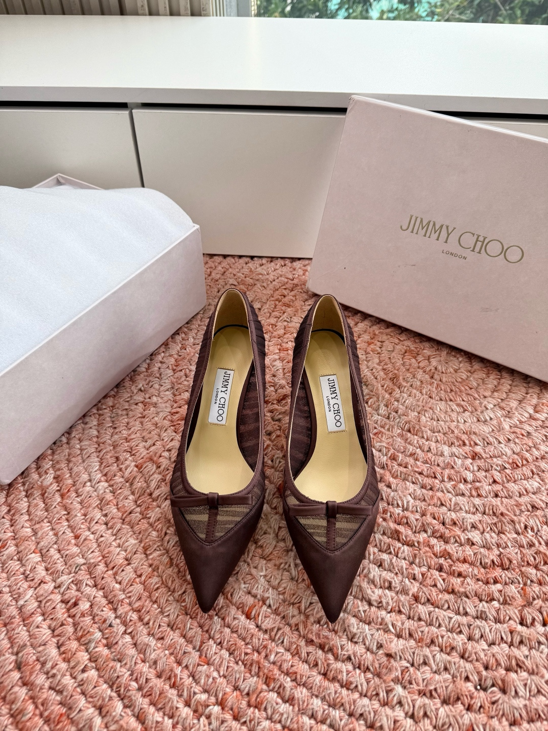 🌾G987所见即所得JimmyCho*吉米周2026早春爆品 顶版 尖头高跟鞋 这也太仙了叭，像艺术品一