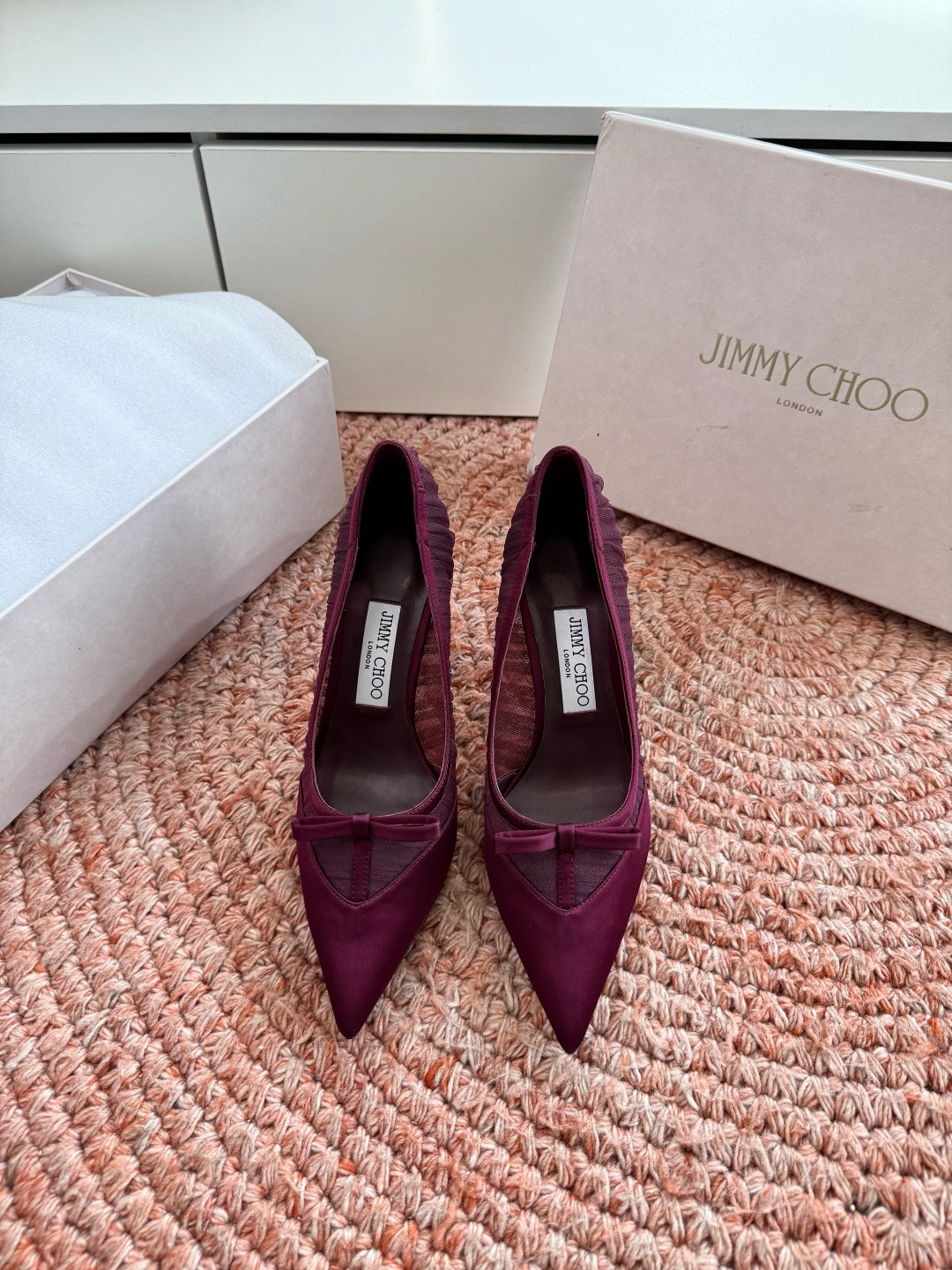 🌾G987所见即所得JimmyCho*吉米周2026早春爆品 顶版 尖头高跟鞋 这也太仙了叭，像艺术品一