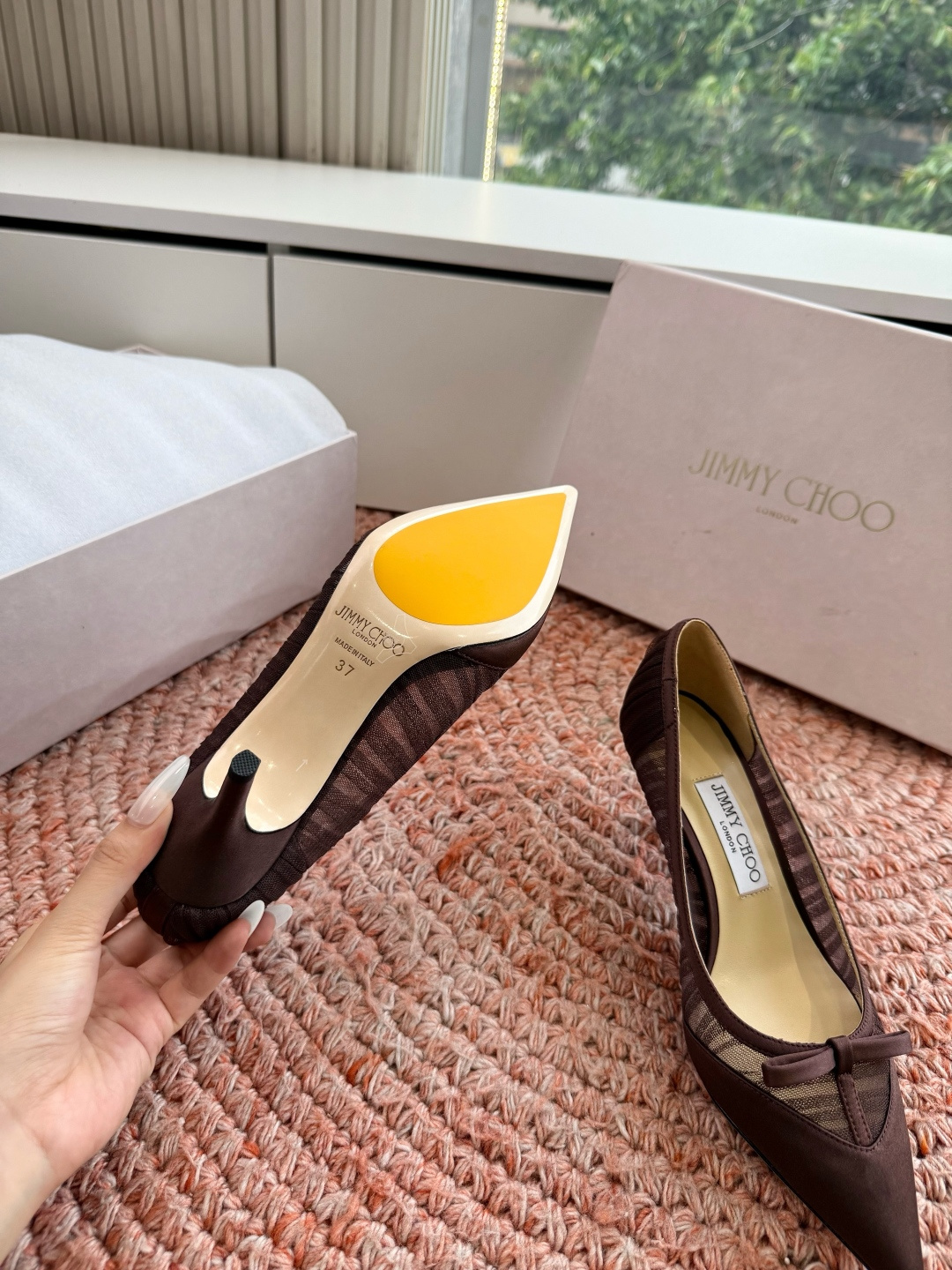 🌾G987所见即所得JimmyCho*吉米周2026早春爆品 顶版 尖头高跟鞋 这也太仙了叭，像艺术品一
