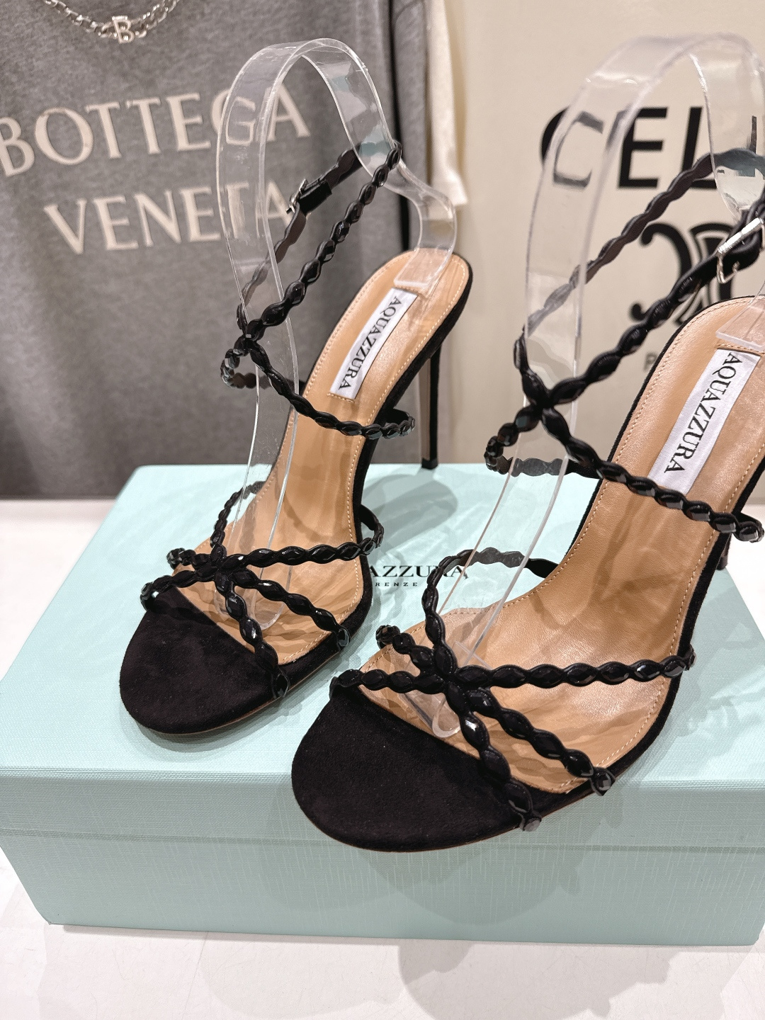 高版本出厂 「ᴀqᴜᴀᴢᴢᴜʀᴀ」AQUAZZURA/菠萝F072 2026ss夏季新款高跟水钻凉鞋__