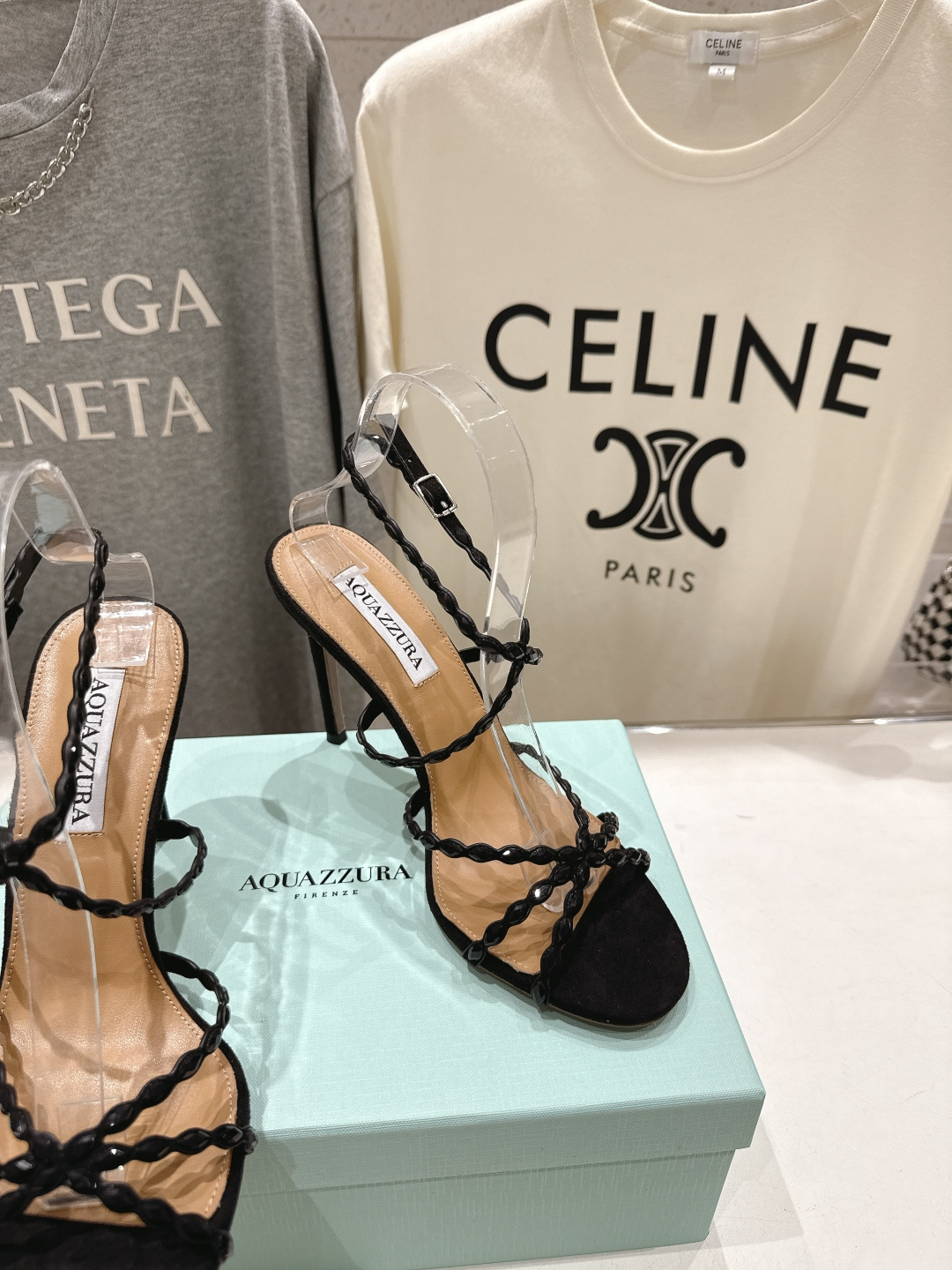 高版本出厂 「ᴀqᴜᴀᴢᴢᴜʀᴀ」AQUAZZURA/菠萝F072 2026ss夏季新款高跟水钻凉鞋__
