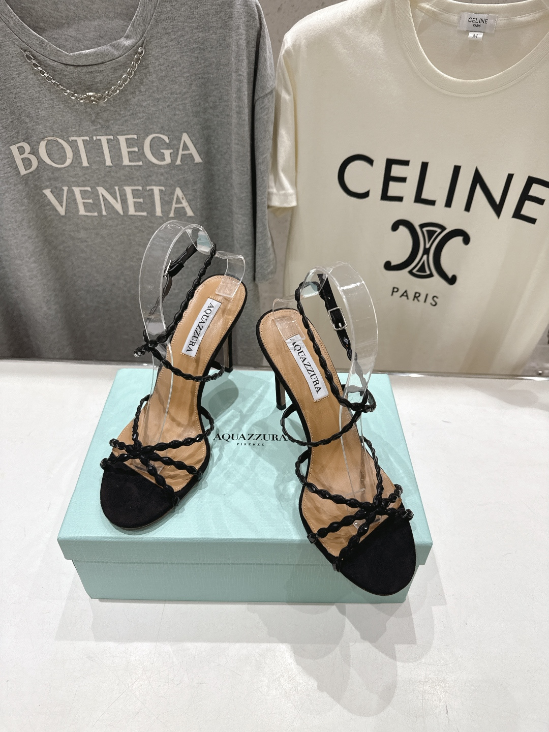 高版本出厂 「ᴀqᴜᴀᴢᴢᴜʀᴀ」AQUAZZURA/菠萝F072 2026ss夏季新款高跟水钻凉鞋__