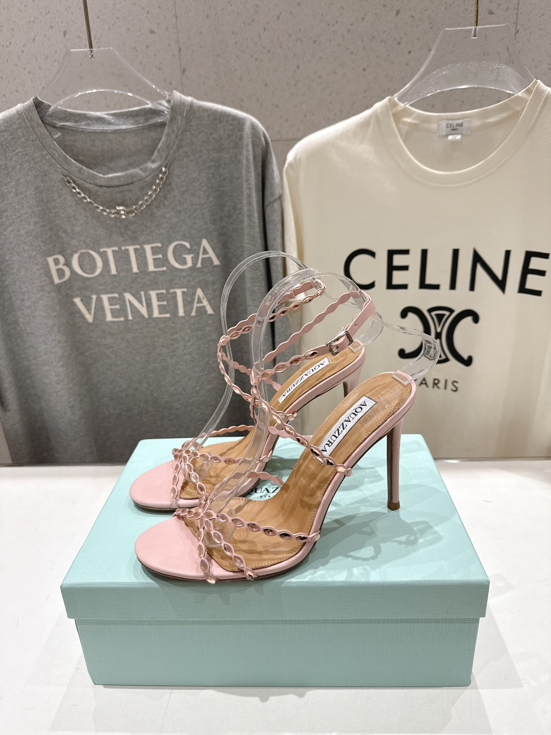高版本出厂 「ᴀqᴜᴀᴢᴢᴜʀᴀ」AQUAZZURA/菠萝F072 2026ss夏季新款高跟水钻凉鞋__