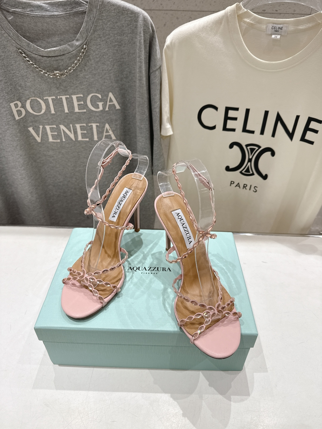 高版本出厂 「ᴀqᴜᴀᴢᴢᴜʀᴀ」AQUAZZURA/菠萝F072 2026ss夏季新款高跟水钻凉鞋__
