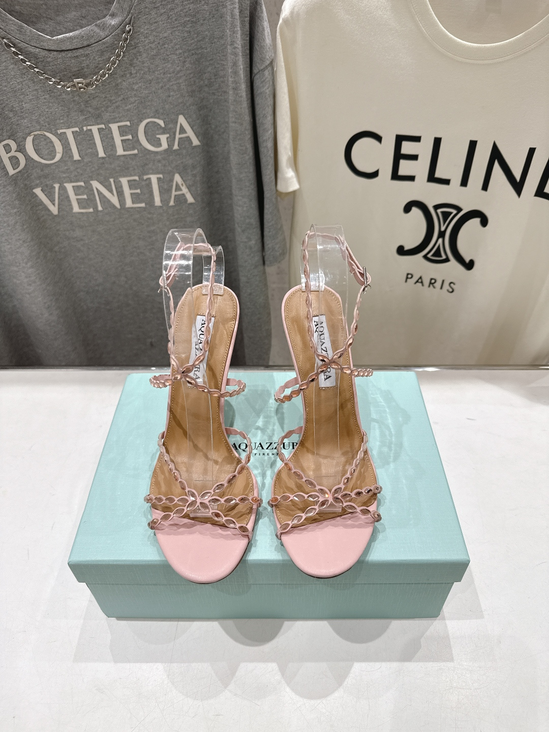 高版本出厂 「ᴀqᴜᴀᴢᴢᴜʀᴀ」AQUAZZURA/菠萝F072 2026ss夏季新款高跟水钻凉鞋__