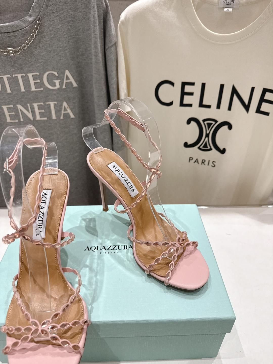 高版本出厂 「ᴀqᴜᴀᴢᴢᴜʀᴀ」AQUAZZURA/菠萝F072 2026ss夏季新款高跟水钻凉鞋__