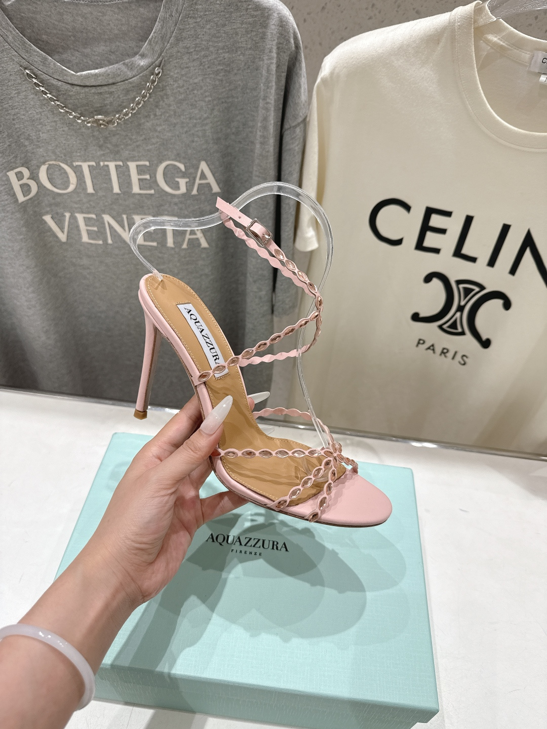 高版本出厂 「ᴀqᴜᴀᴢᴢᴜʀᴀ」AQUAZZURA/菠萝F072 2026ss夏季新款高跟水钻凉鞋__